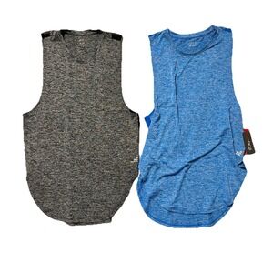 BCG Lot Of‎ 2 Athletic Shirts Tank Tops Womens M Gym Run Yoga Blue Black NWT NEW